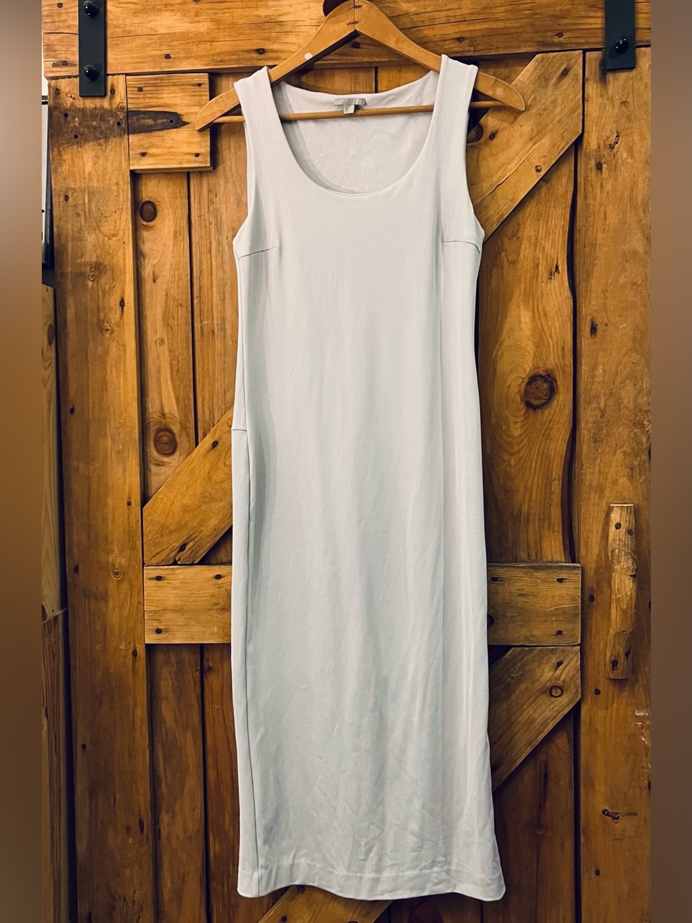 COS Minimalist Grey Sleeveless Midi Dress Double Zip Pockets S